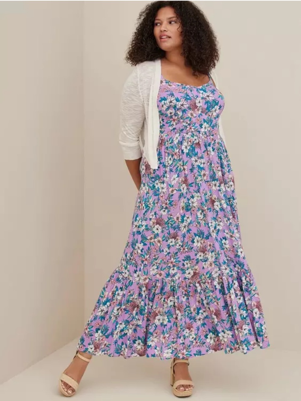 Torrid Maxi Lenny Tiered Dress